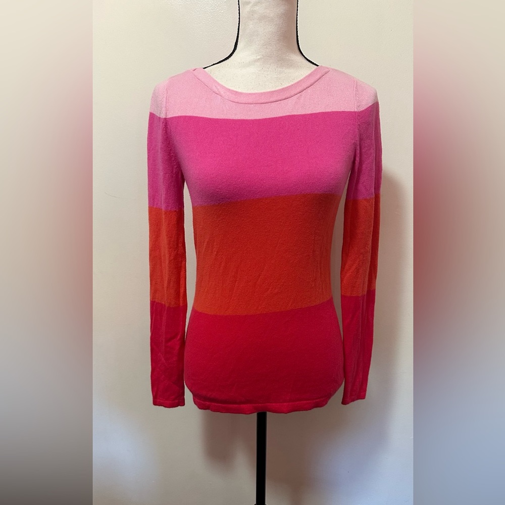 Banana Republic Pink Multicolor Pullover Sweater … - image 3